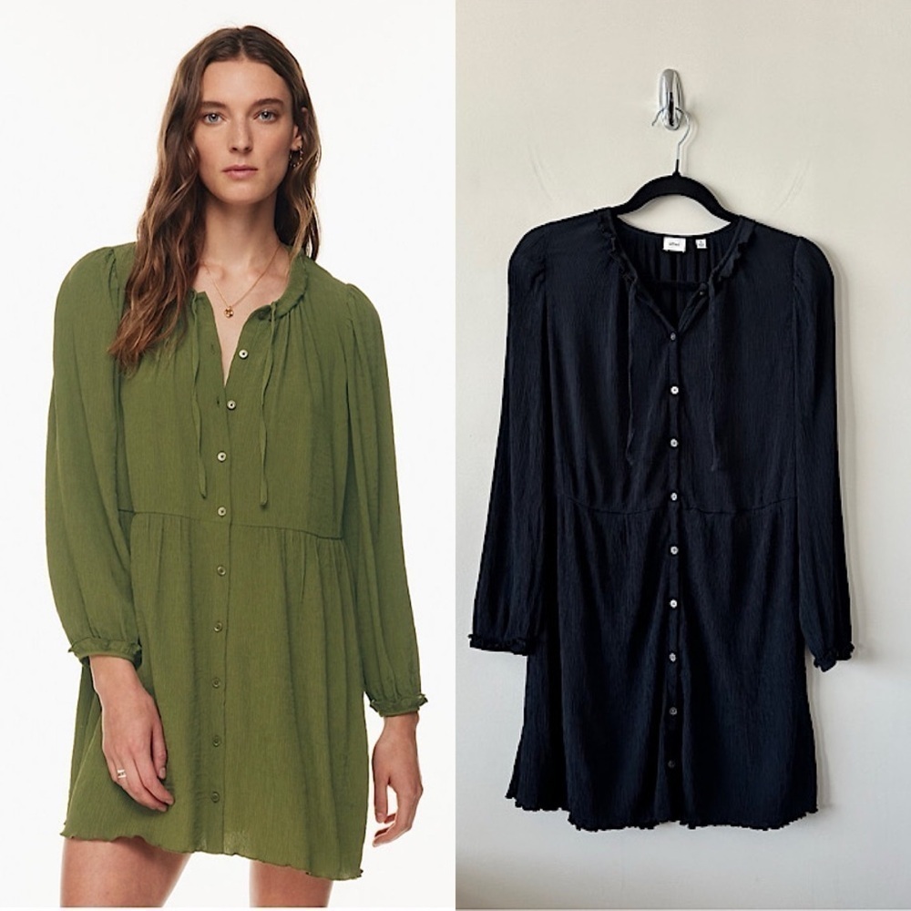 Aritzia-Wilfred Dollhouse Crinkle Dress (Size:XS)